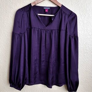 Vince Camuto Purple Billowy Long Sleeve Blouse